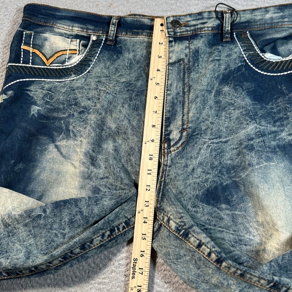 Red Ape Jeans Mens 46x31 Blue Acid Wash Straight Leg Denim Skater Y2K NWT - Picture 12 of 15